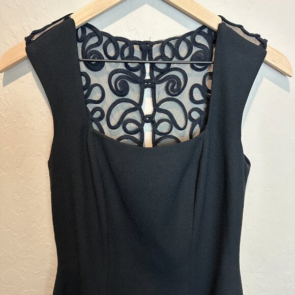 HENRI BENDEL Vintage Lace Back Sleeveless Sheath Cocktail Dress - Picture 3 of 10